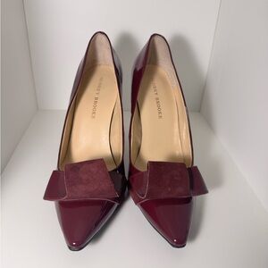 Audrey Brooke Maroon Patent Heels